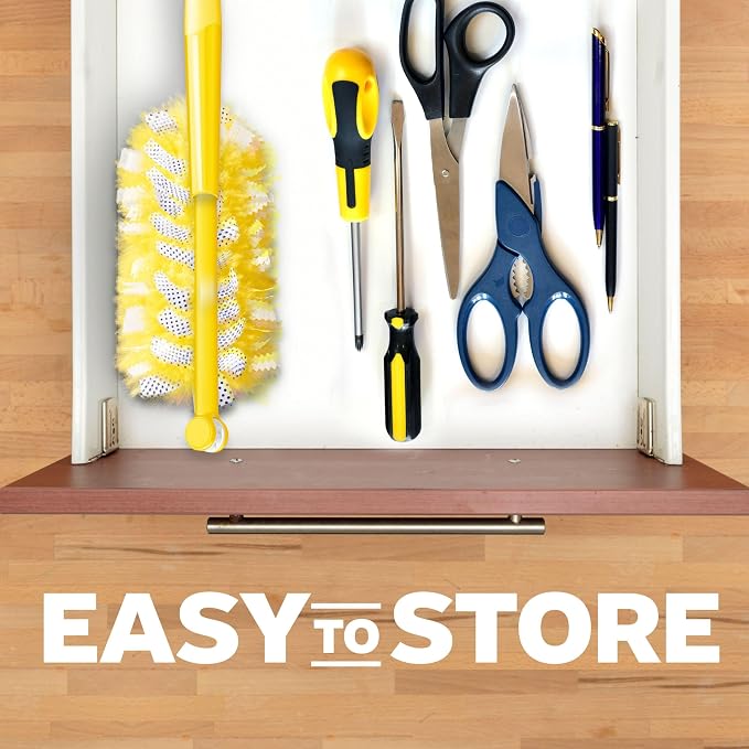 Swiffer Duster Kit with 3 ft Extendable Handle, Dusters for Cleaning, Set Includes 1 Extension Pole and 12 Heavy Duty Dusting Refills Dust Cleaner, Long Extended Wand for Ceiling Fans and Walls