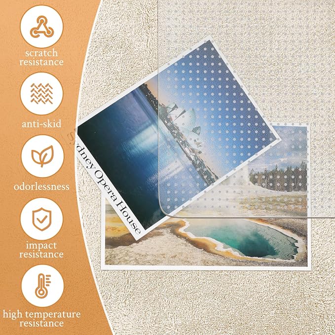 KMAT Office Chair Mat for Carpet, Computer Desk Mat,Clear Desk Chair Mat for Home Rolling Chair,Heavy Duty Floor Protector for Office-Easy to Clean,Anti-Slip-45 x53 Rectangular
