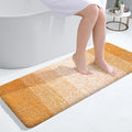 OLANLY Bathroom Runner Rugs Mat 47x17, Extra Soft Absorbent Microfiber Bath Rugs, Rubber Backing, Quick Dry, Washable Long Bath Mats for Bathroom, Tub and Shower, Home Decor Accessories, Golden Yellow