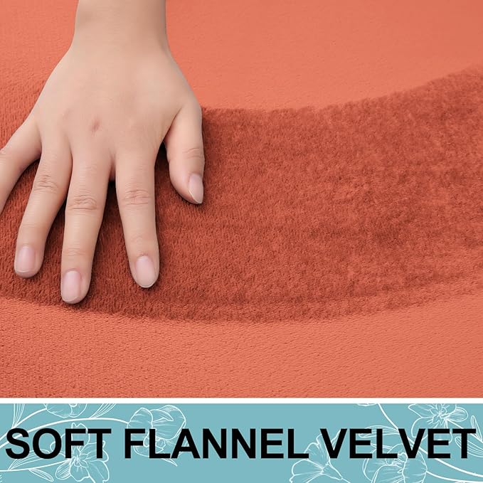 Smiry Memory Foam Bath Mat 30x20, Extra Soft and Absorbent Bathroom Mats, Non Slip Washable Carpet for Floor, Shower and Tub, Coral