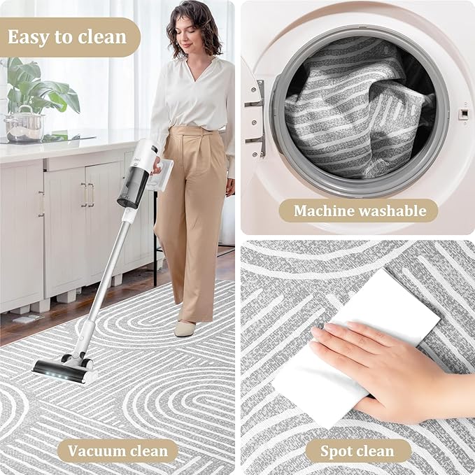 Office Chair Mat for Hardwood Floor, 48"x36" Easy Glide Computer Desk Mat Protector for Rolling Chair Under Desk Rug Nonslip Backing, Machine Wash (Modern)