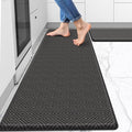Mattitude Kitchen Mat 2PCS Kitchen Rugs Cushioned Anti-Fatigue Rug Waterproof Standing Desk Mat Kitchen Mats for Floor Kitchen Rug Set for Kitchen, Sink, Office 17.3"×30"+17.3"×59"-0.47inch Dark Grey