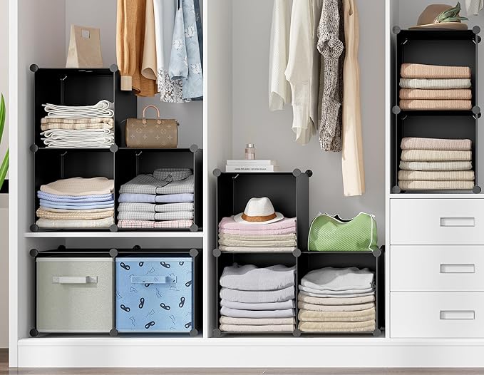 HOMIDEC 6-Cube Storage Organizer, Closet Organizer Storage Cabinet Shelf Bookcase Bookshelf,Storage Cubes Organizers Cabinet for Kids,Closet, Bedroom,Bathroom