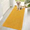 OLANLY Dog Door Mat for Muddy Paws 70x35, Absorbs Moisture and Dirt, Absorbent Non-Slip Washable Doormat, Quick Dry Chenille Mud Mat, Entry Indoor Entryway Carpet for Inside Floor, Golden Yellow