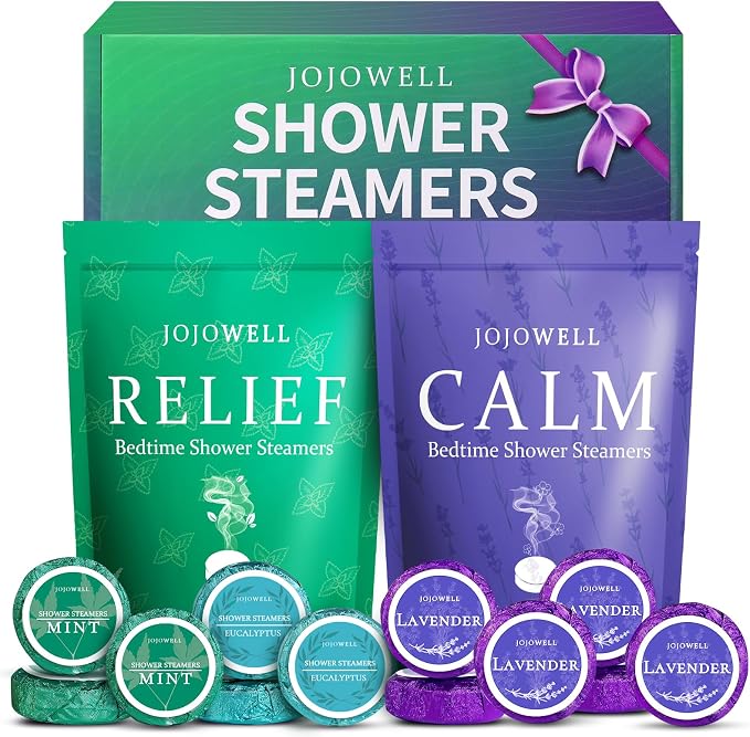 Shower Steamers Aromatherapy -12 Pack Birthday Gifts for Women Men, Mothers Day Gifts, Shower Bombs with Essential Oils, Eucalyptus for Shower, Nasal Relief, Self Care Home Spa Gifts for Mom, Her