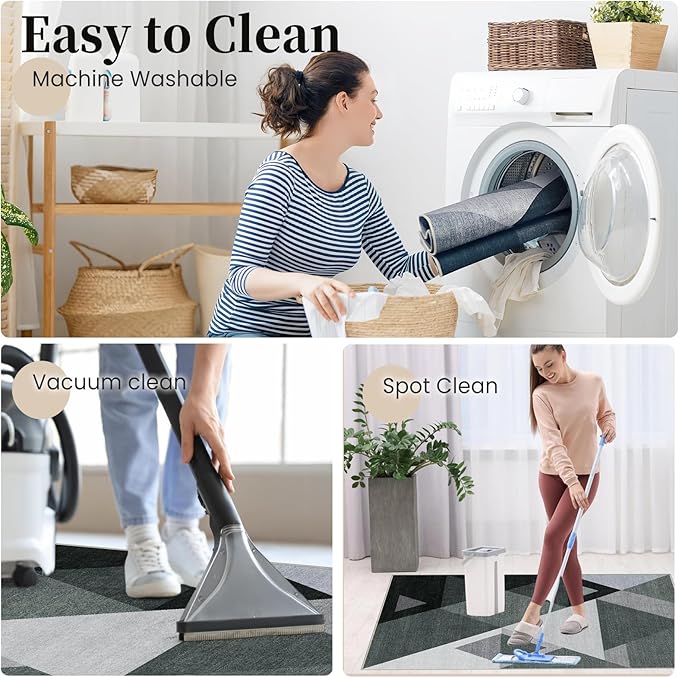 Office Chair Mat for Hardwood Floor & Tile Floor,36"X 48" Heavy Duty Desk Chair Mat for Hard Floors, Under Desk Rug for Rolling Computer Chair,Anti Slip,Low Pile Carpet Protector-Triangle