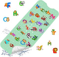 XIYUNTE Baby Bath Mat for Tub Non Slip Kids Bath Mat - 40''x16'' Extra Long Cartoon Bathtub Mat Non Slip Kids Shower Mat Eco-Friendly Toddler Bath Mats with Suction Cups, Machine Washable