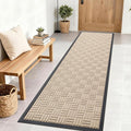 OLANLY Front Door Mat Outside Entrance 71x23, Absorbent, Heavy Duty Sturdy Natural Rubber Doormat Indoor Outdoor, Non-Slip, Stain and Fade Resistant, Low Profile Floor Mat for Entryway, Latte White