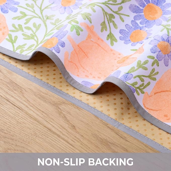 Splat Mat for Under High Chair/Arts/Crafts, Waterproof and Anti-Slip Splash Mat Floor Protector, Washable Highchair Floor Mat, 51 Inch Reusable Messy Mat and Baby Feeding Table Cloth