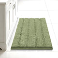 Bcoimo 24"×17" Chenille Bath Mat Non-Slip with Backing Ultra-Absorbent and Machine Washable Quick-Dry Design Bathroom Rug Ideal for Bathroom and Tub Areas