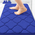 OLANLY Memory Foam Bath Mat Rug 30x20, Ultra Soft and Absorbent Bathroom Rugs, Non-Slip, Comfortable, Machine Washable Bath Carpet for Bathroom Floor, Tub Shower and Home Decor Accessories, Royal Blue