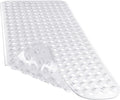 Yimobra Bathtub Mat Non Slip, 35"X16" Shower Mat with Strong Suction Cups & Drain Holes, Long Anti Slip Bath Tub Mat for Inside Shower, Machine Washable Fast Drying, Bathroom Essentials, Clear