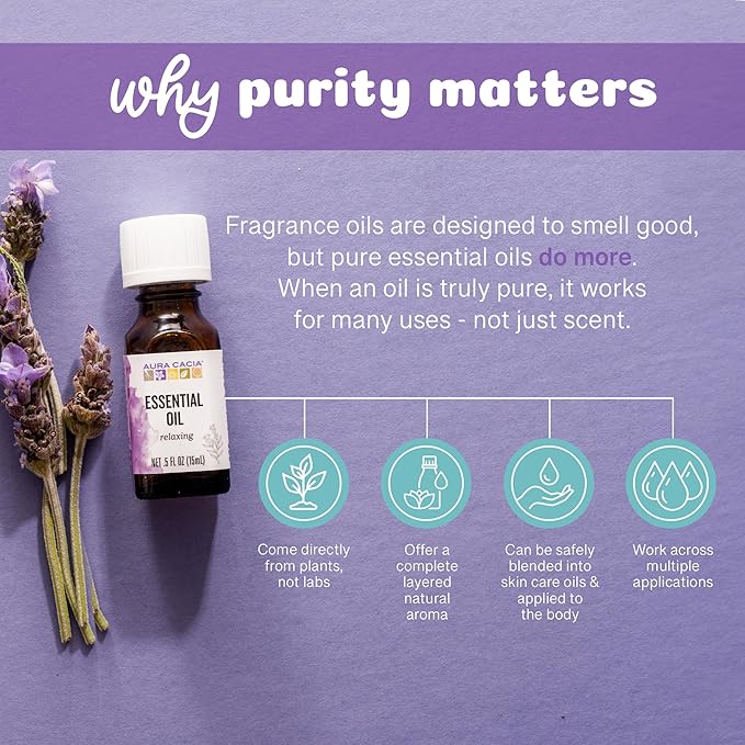 Aura Cacia Discover Essential Oils Kit, 4-Pack, Lavender, Eucalyptus, Peppermint & Tea Tree Oils, Excellent Starter Set