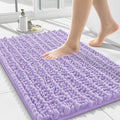 Smiry Bathroom Rugs Mat 24x16, Extra Soft Absorbent Chenille Bath Rugs, Non Slip Rubber Backing Machine Washable Quick Dry Bath Mats for Bathroom Floor, Tub, Shower, Home Decor Accessories, Purple