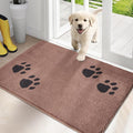 PURRUGS Dirt Trapping Door Mat 20" x 31.5", Non-Skid/Slip Machine Washable Microfiber Entrance Rug, Shoes Scraper, Dog Doormat, Super Absorbent Floor Mat for Muddy Wet Shoes and Paws, Light Brown