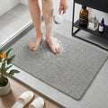 Shower Mat Non Slip, 16 x 24 Inch, Grey Shower Mats for Inside Shower, Soft PVC Loofah Bath Mats for Tub, Quick Drying Easy Cleaning Bathroom Stall Floor Mat Without Suction Cup