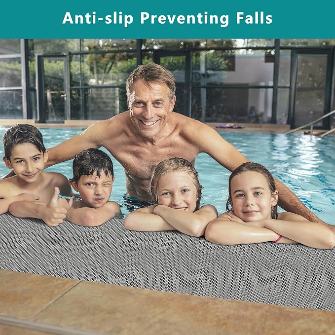 WochiTV Non Slip Drainage Mats PVC Pool Floor Mat 0.23'' Thick Outdoor Indoor Parking Space Mat for Bathroom Garage Basement Backyard Commercial Kitchen 3x10Ft