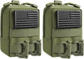 FRTKK 2 Pack Molle Pouches - Tactical Compact Water-Resistant EDC Pouch Bag Small Utility Pouch