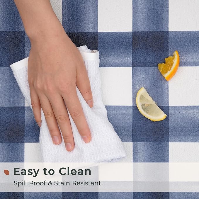 FRESHMINT Modern Farmhouse Plaid 2 Piece Set Kitchen Mats for Floor Anti Fatigue Waterproof & Non-Skid Kitchen Rugs Cushioned Kitchen Mat for Standing Washable Comfort Desk Kitchen Runners