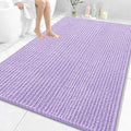 OLANLY Bathroom Rug Mat 70x46, Thick Soft and Absorbent Chenille Bath Mat, Non-Slip Rubber Backing, Machine Washable Quick Dry Bath Rugs for Tub Shower Floor, Home Decor Accessories, Lavender