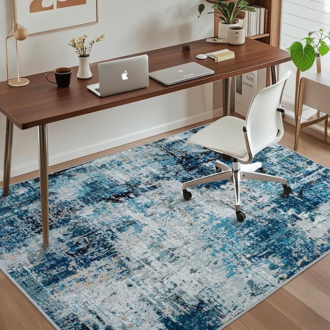 Office Chair Mat for Hardwood Floor, 72"x48" Easy Glide Computer Chair Mat Protector for Rolling Chair Under Desk Rug Nonslip Backing, Machine Wash