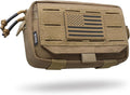 WYNEX Tactical Molle Admin Pouch,Tactical EDC Bag Utility Laser Cut EDC Tool Pouch Bag Annexes with American Flag
