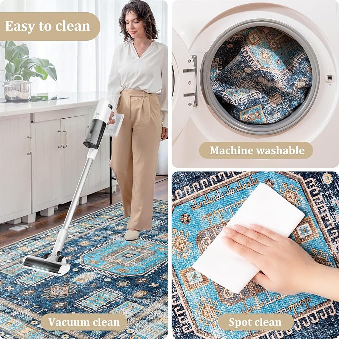 Office Chair Mat for Hardwood Floor, 72"x48" Easy Glide Computer Desk Mat Protector for Rolling Chair Under Desk Rug Nonslip Backing, Machine Wash, (Modern)
