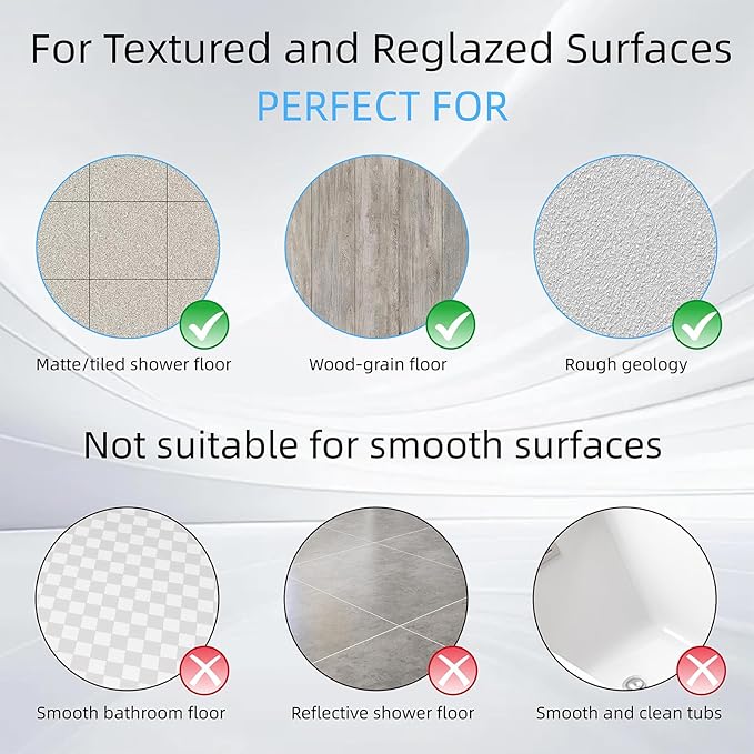 Bathtub Mat Non Slip Silicone Soft Odorless Bath Mat No Suction Cups for Refinished,Textured and Reglazed Tub Shower Mats Non-Slip 18 X 28Inch Blue
