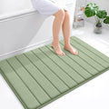 OLANLY Memory Foam Bath Mat 44x32, Super Soft Absorbent Bathroom Rugs, Quick Dry, Machine Washable Shower Floor Rugs, Bathmat Carpet, Bathroom Home Decor Accessories, Sage Green