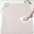 Shower Mat Bathtub Mat Non-Slip,32x24 inch, Soft Tub Mat with Drain,PVC Loofah Bath Mat (Phthalate Free) for Tub and Bathroom,Quick Drying,White