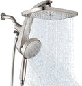 BOZYBO Rain Shower Head with Handheld: High Pressure Shower Heads with Handheld Spray Combo, 12" Rainfall Shower Head and 9 Sprays Hand Showerheads with Magnetic Docking and Power Jets, Nickel