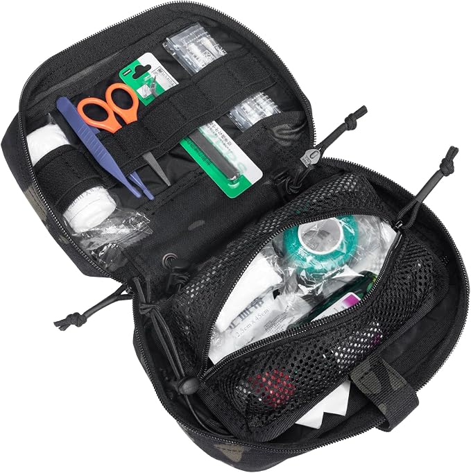 EXCELLENT ELITE SPANKER Tactical First Aid Pouch IFAK Rip Away Molle EMT Pouch Compact Admin Pouch Medical Utility Pouch Emergency Survival Kits for Tactical Vest,Backpack