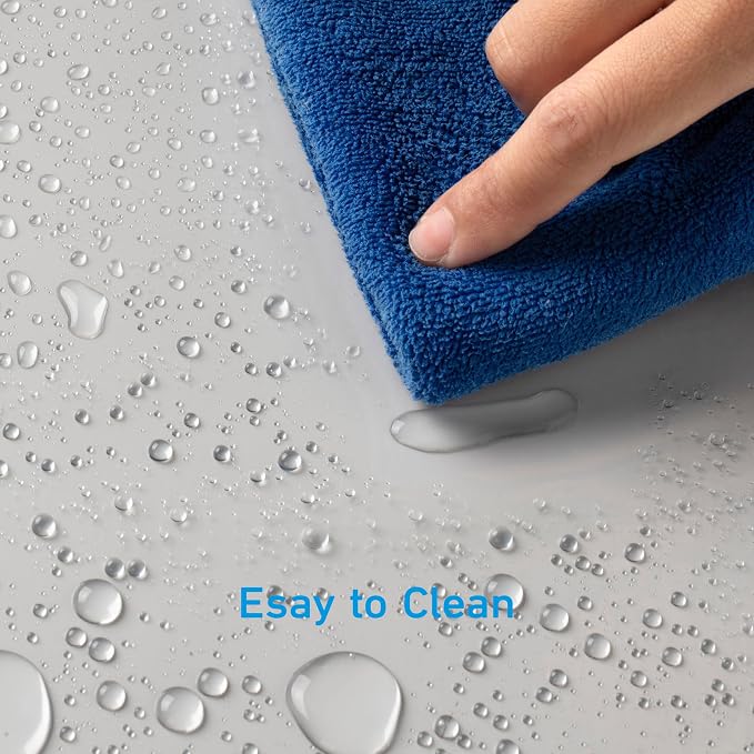 EHZNZIE Clear Black Shower Curtain Liner 72x72, PEVA Waterproof Bath Curtain, No Chemical Smell, 3 Weighted Magnets, Durable with Rustproof Metal Grommets