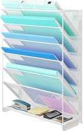 Kuntine.B Wall File Organizer (White, 7 Tier)