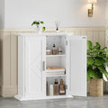 VECELO Freestanding Bathroom Storage Cabinet, Small Floor Cabinet with Doors and Adjustable Shelves, for Kitchen, Living Room, Laundry Room, Entryway, 21.1 x 8.78 x 24.02 Inches, White