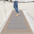 StepRite Kitchen Rugs, Kitchen Mats for Floor, 70"x24" Non-Slip Machine-Washable Kitchen Throw Rug, Absorbent Runner Rugs Office, Sink Standing Desk Mat, Decor Carpet, Khaki