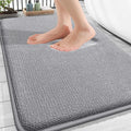 OLANLY Thick Memory Foam Bath Mat Rug 32x20, Extra Soft Absorbent Bathroom Rug, Quick Dry Bath Mats, Non-Slip, Machine Washable Carpet for Bathroom, Tub and Shower, Home Decor Accessories, Grey