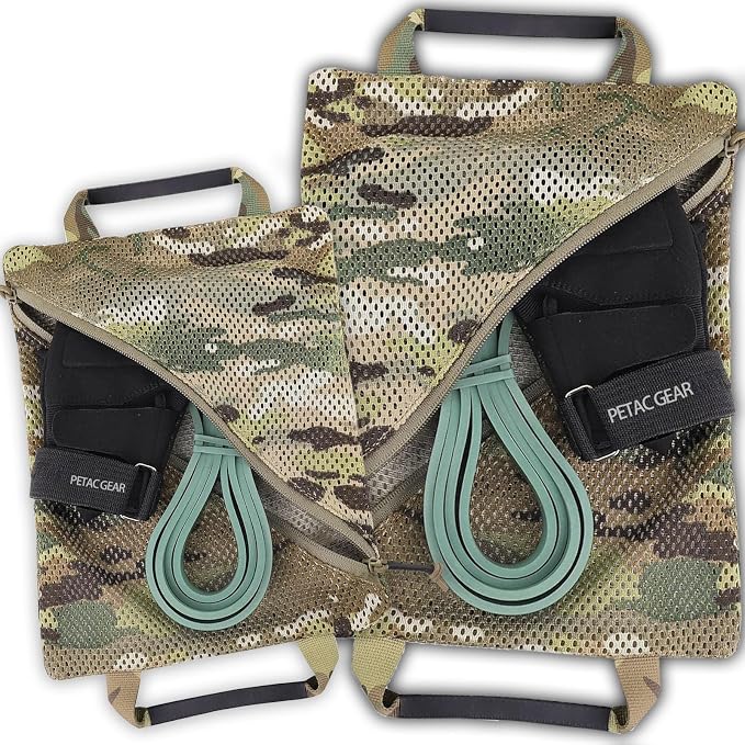 PETAC GEAR Tactical Storage Mesh Pouch Set,Insert Modular Utility Admin Pockets,Travel Organizer EDC Bag