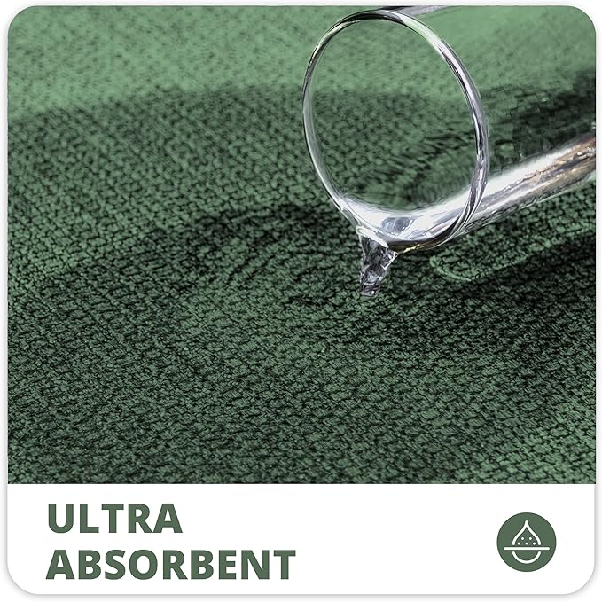 Bosap Bath Mat,Ultra Thin Bathroom Runner Rugs,Large Bath Mats for Bathroom,Quick Dry,Non-Slip,Machine Washable,Low Pile,Bath Rug,Shower Outside,Sink,Home Decor Accessories.Green,3'x4'(36x48inch)