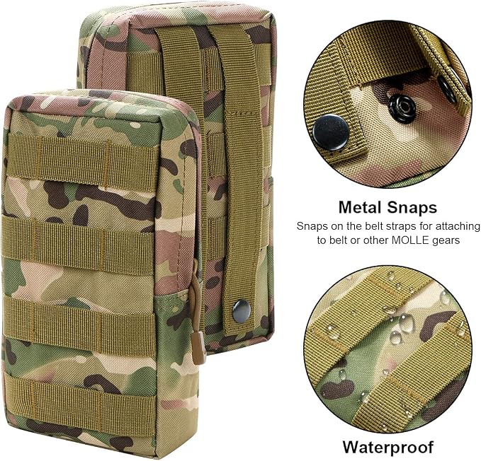 4-Pack Molle Pouch Tactical Molle Pouches Compact Utility EDC Waist Bag Pack