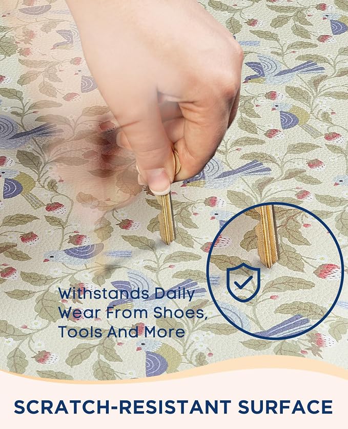 Ophanie Kitchen Mats for Floor, 3/4 Inch Thick Kitchen Rugs, 20x48 Anti Fatigue Standing Cushioned Mat, Waterproof,Comfort Ergonomic Mat for Office, Home, Sink, Bird Non-Slip Bottom