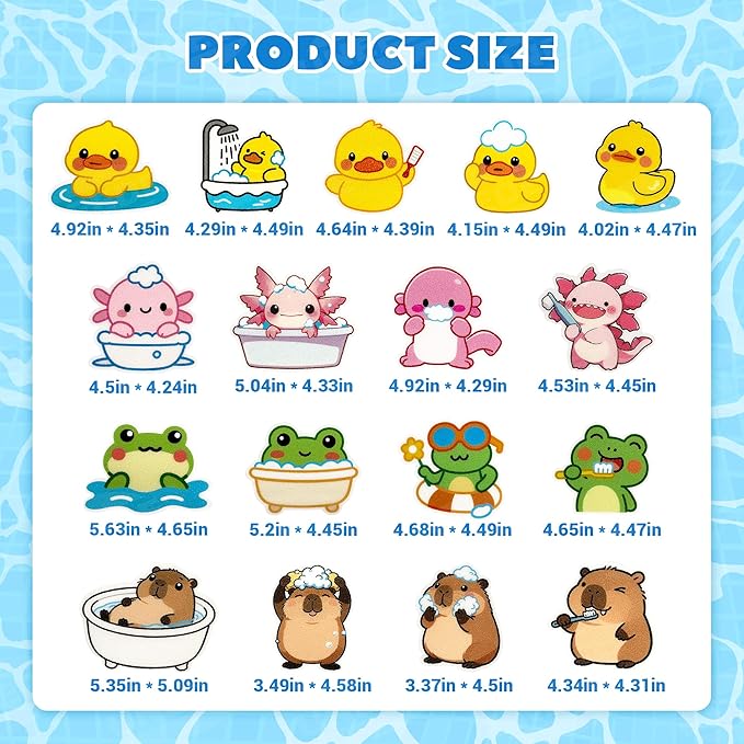 UNEEDE Kids Bathtub Mat with 17PCS Non Slip Bathtub Stickers, Non Slip Shower Mat for Toddlers, Washable Anti Slip Tub Surface, Soft Rubber Mat for Bath tub Shower, Waterproof Bathtub Essentials