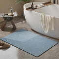 Mecko Bath Mat Rug, Rubber Non-Slip Quick Dry Absorbent Thin Bathroom Rugs Fit Under Door Bathroom Floor Mats-Shower Rug for in Front of Bathtub, Room Floor, Shower Room(Light Blue,16"x24")