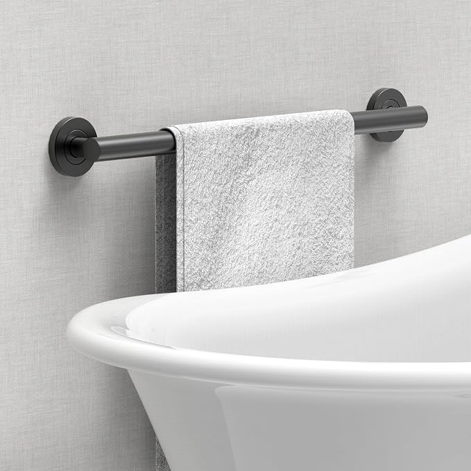 ADA Compliant Grab Bar,500lbs Weight Support for Bath Safety (24 inch, Matte Black)