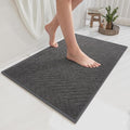 Bathroom Rugs Mat Quick Dry Absorbent Non Slip Bath Mat Bath Mats for Bathtub Mat Bathroom Carpet Fit Under Door Washable Floor Bath Rug Grey 20x32