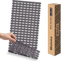 Non Slip Bathtub Mat - Shower Mats for Inside Shower, Rectangular PVC Tub Mat with 200+ Suction Cups for Safety, 40x16 Inch, Dark Gray