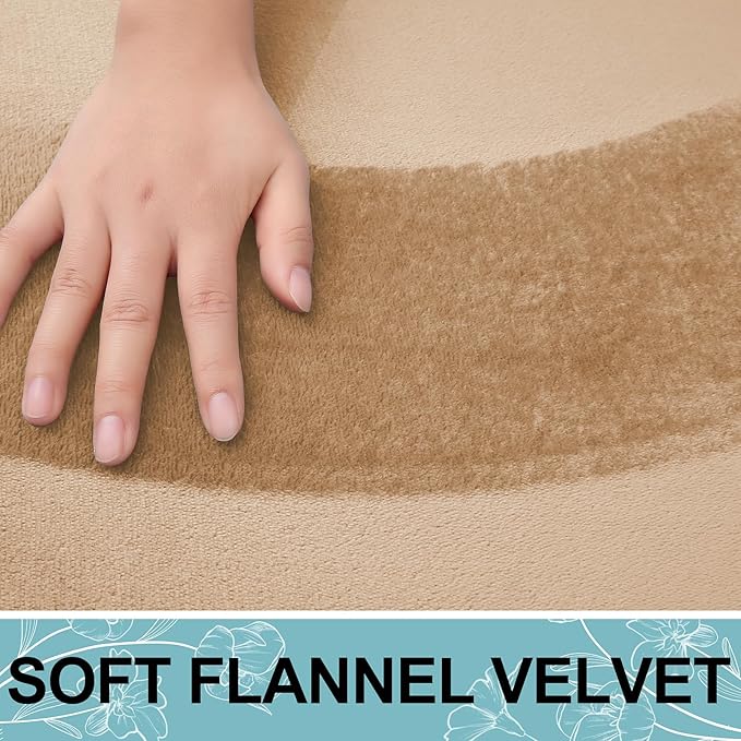 Smiry Memory Foam Bath Mat 24x16, Extra Soft and Absorbent Bathroom Mats, Non Slip Washable Carpet for Floor, Shower and Tub, Camel