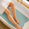 LDC Bath Mat for Tub, Inside Shower Bathtub Mat with Drain Holes and Suction Cups, Anti Slip Bath Mat Inside Tub Extra Long, 40x16 - Mint