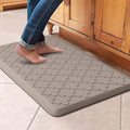WISELIFE Kitchen Mat Cushioned Anti Fatigue Floor Mat,17.3"x28",Thick Non Slip Water Resistant Kitchen Rugs and Mats,Heavy Duty Foam Standing Mat for Kitchen,Floor,Home,Office,Desk,Sink,Laundry, Khaki