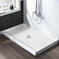 Extra Large Non Slip Shower Mat: 59x35.4 inch Loofah Shower Mat for Inside Shower with Drain Hole in Middle, Soft PVC Anti-Slip Shower Stall Mats for Bathroom,Wet Area, Quick Drying
